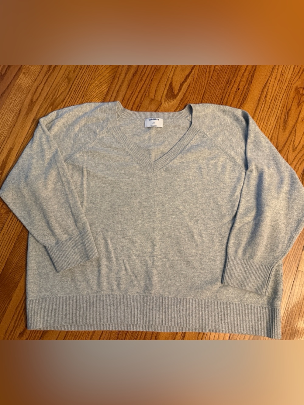 V-Neck Heather Gray Sweater